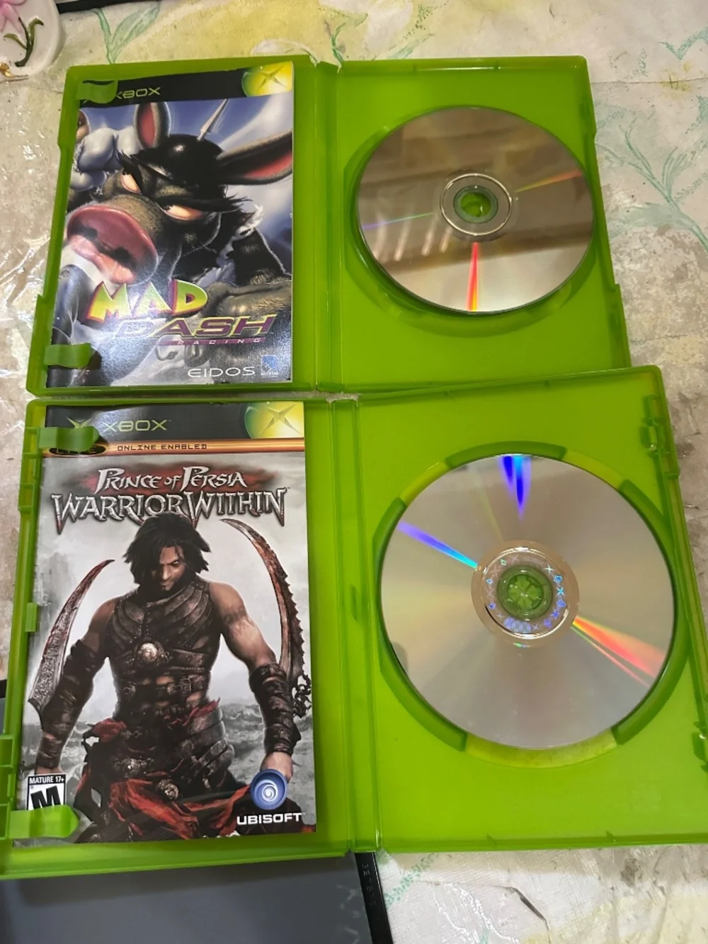 Lot of 4 Xbox Games Mad Dash Racing Prince of Persia Bruce Lee Jade Empire